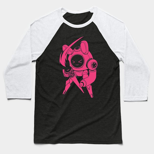 Bunny Bot - PINK Baseball T-Shirt by banditotees